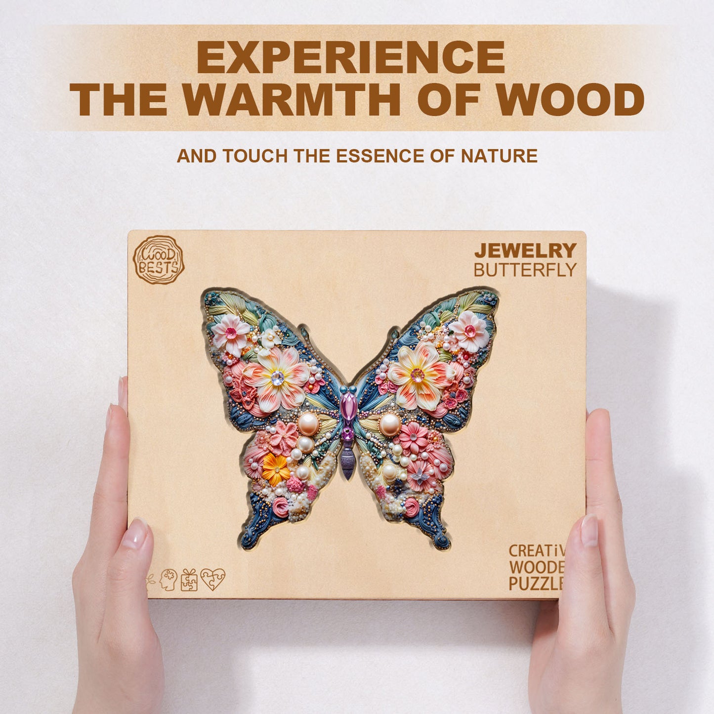 Whimsical Wooden Jigsaw Puzzle - Jewelry Butterfly - pickApuzzle