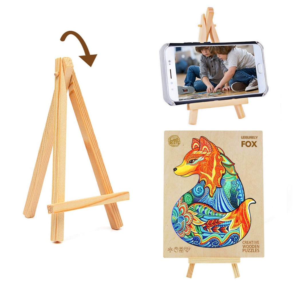 Whimsical Wooden Jigsaw Puzzle-Leisurely Fox