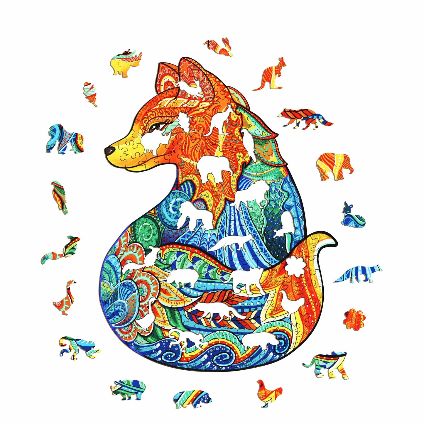 Spleenig-hölzernes Puzzle-Gemächlicher Fuchs