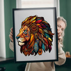 Whimsical Wooden Jigsaw Puzzle-Lion King