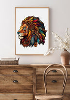 Whimsical Wooden Jigsaw Puzzle-Lion King