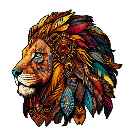 Whimsical Wooden Jigsaw Puzzle-Lion King
