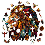 Whimsical Wooden Jigsaw Puzzle-Lion King