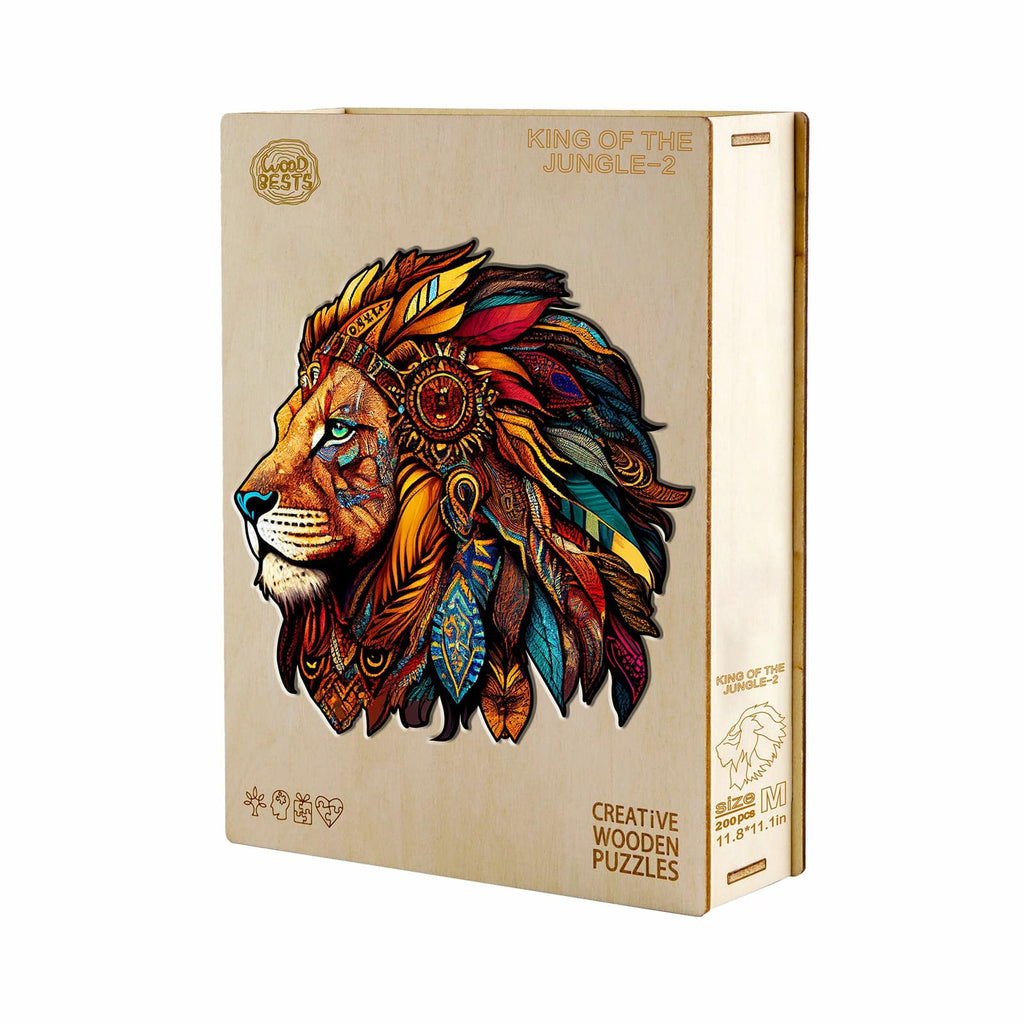 Whimsical Wooden Jigsaw Puzzle-Lion King