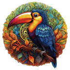Whimsical Wooden Jigsaw Puzzle-Lively Toucans