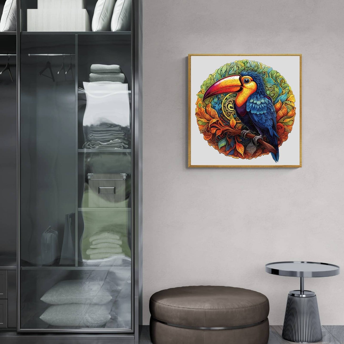Whimsical Wooden Jigsaw Puzzle-Lively Toucans