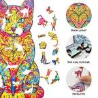 Whimsical Wooden Jigsaw Puzzle- Lovely Cat