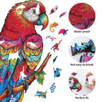 Whimsical Wooden Jigsaw Puzzle- Lovely Parrot