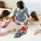 Whimsical Wooden Jigsaw Puzzle- Lovely Parrot