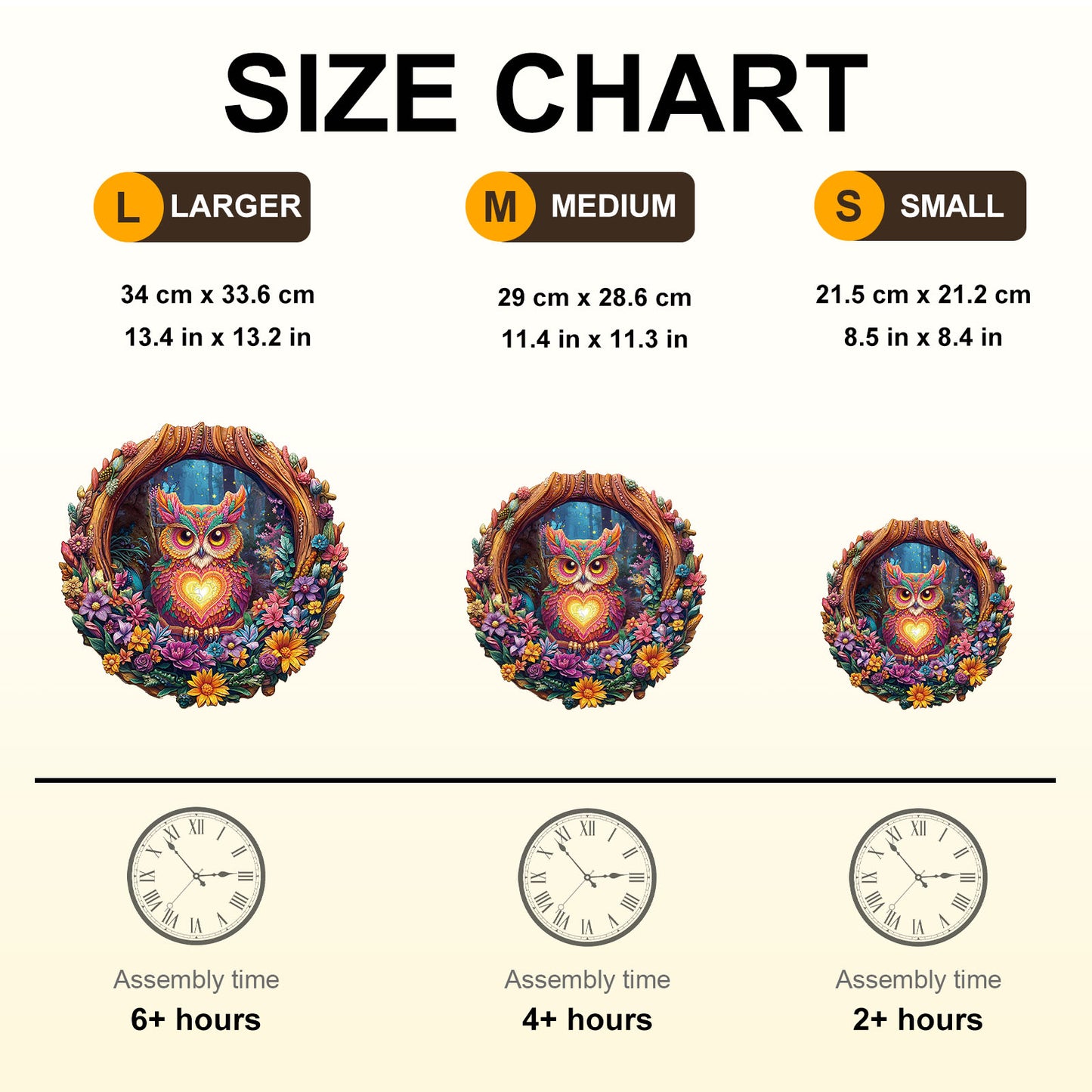 Whimsical Wooden Jigsaw Puzzle - Loving Owl - pickApuzzle
