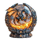 Whimsical Wooden Jigsaw Puzzle - Magic Ball Fire Dragon - pickApuzzle