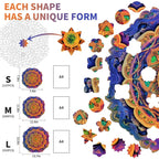Whimsical Wooden Jigsaw Puzzle - Mandala 4 - pickApuzzle
