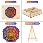 Whimsical Wooden Jigsaw Puzzle - Mandala 4 - pickApuzzle
