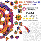 Whimsical Wooden Jigsaw Puzzle - Mandala 4 - pickApuzzle