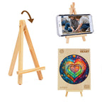 Whimsical Wooden Jigsaw Puzzle - mandala heart - pickApuzzle