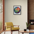 Whimsical Wooden Jigsaw Puzzle - mandala heart - pickApuzzle