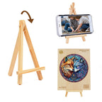 Whimsical Wooden Jigsaw Puzzle-MANDALA YIN YANG WOLF 2