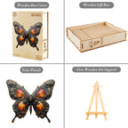 Whimsical Wooden Jigsaw Puzzle-Mechanical butterfly