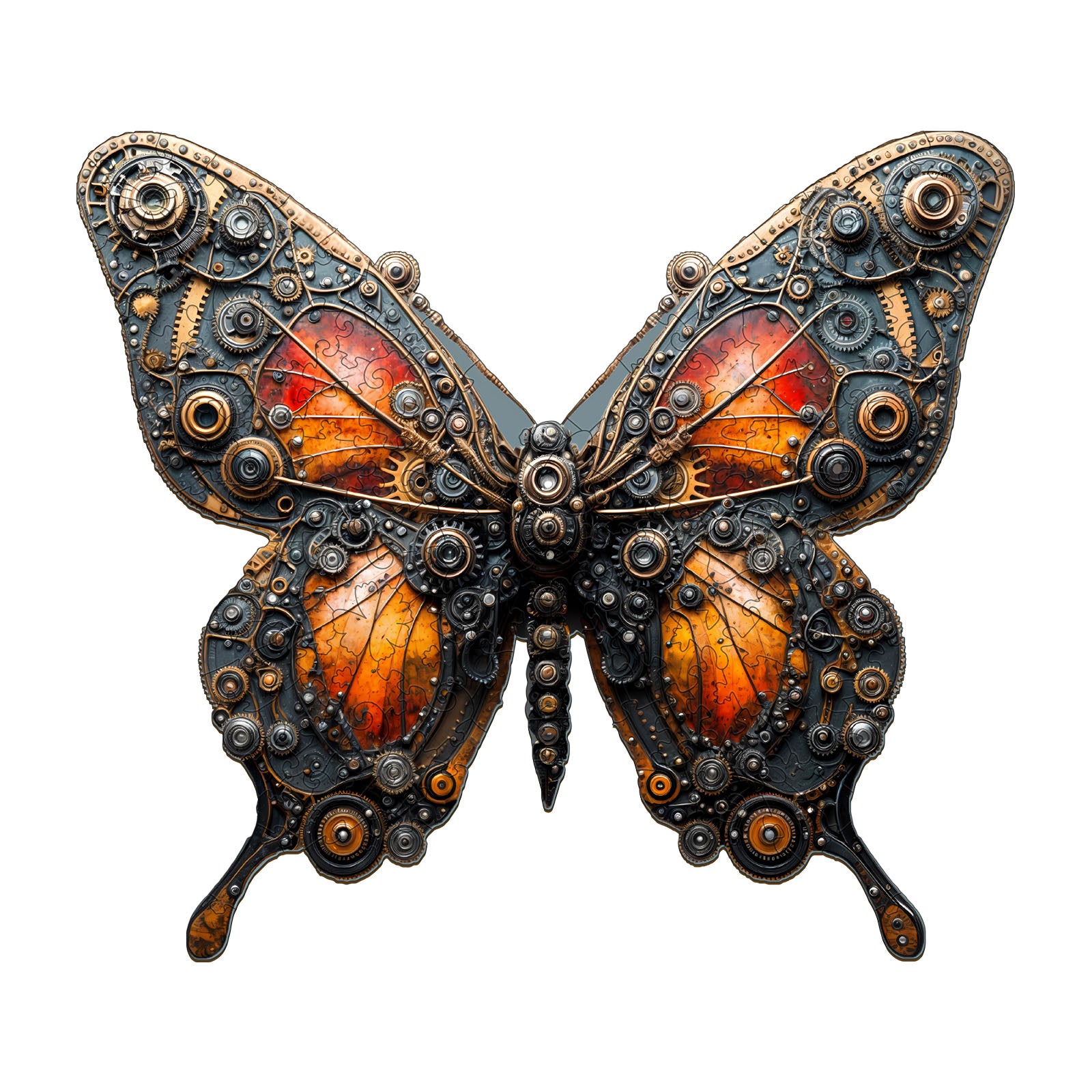 Skurriles Holzpuzzle – Mechanischer Schmetterling Hauptbild