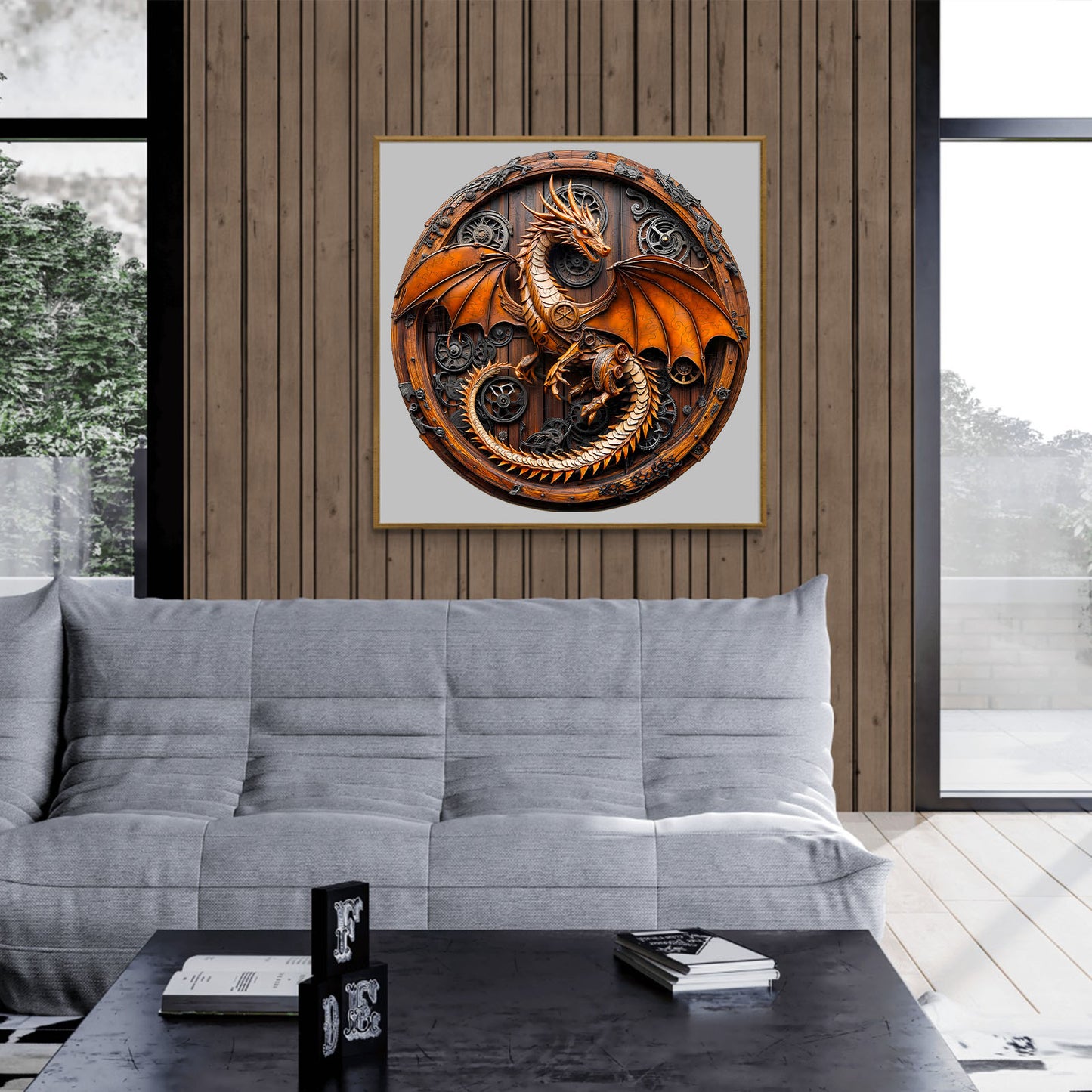Whimsical Wooden Jigsaw Puzzle - mechanical dragon - 1 - pickApuzzle