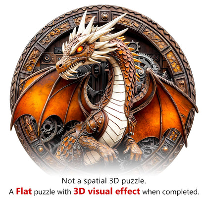 Ausgefallenes Holz-Puzzle – mechanischer Drache 2