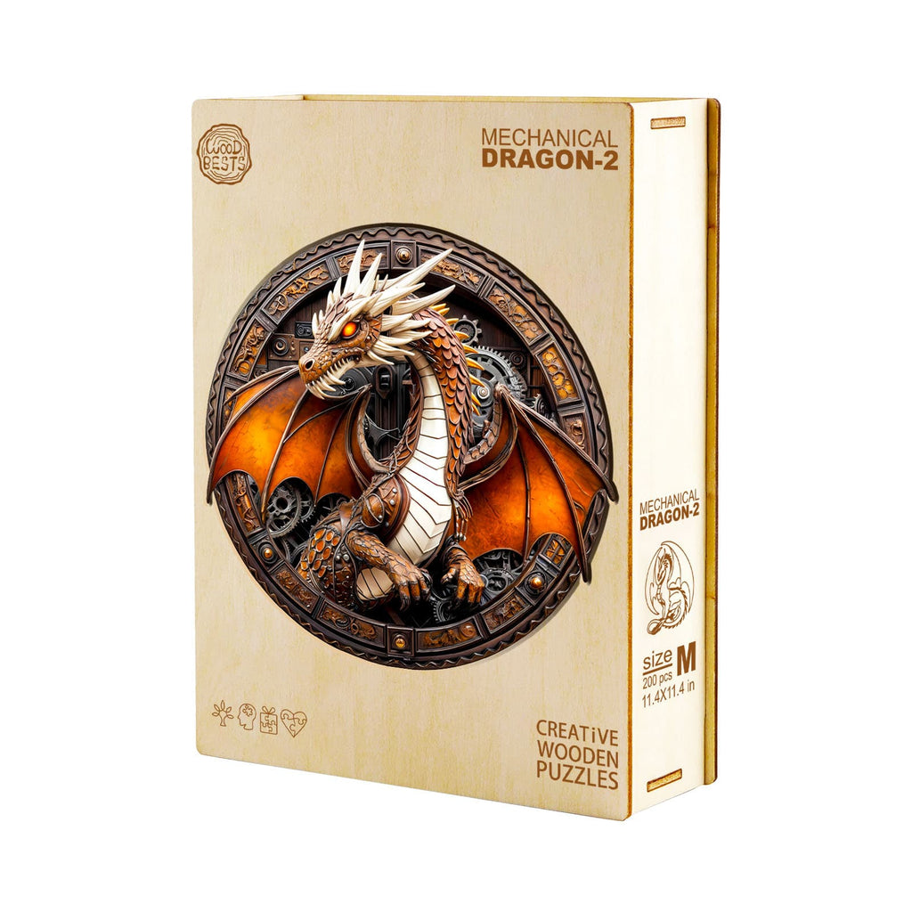 Casse-tête mécanique en bois fantaisiste - Dragon 2
