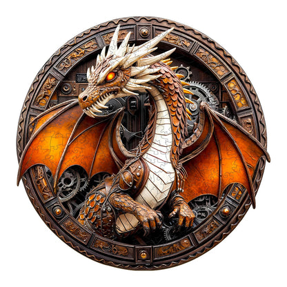 Ausgefallenes Holz-Puzzle – mechanischer Drache 2