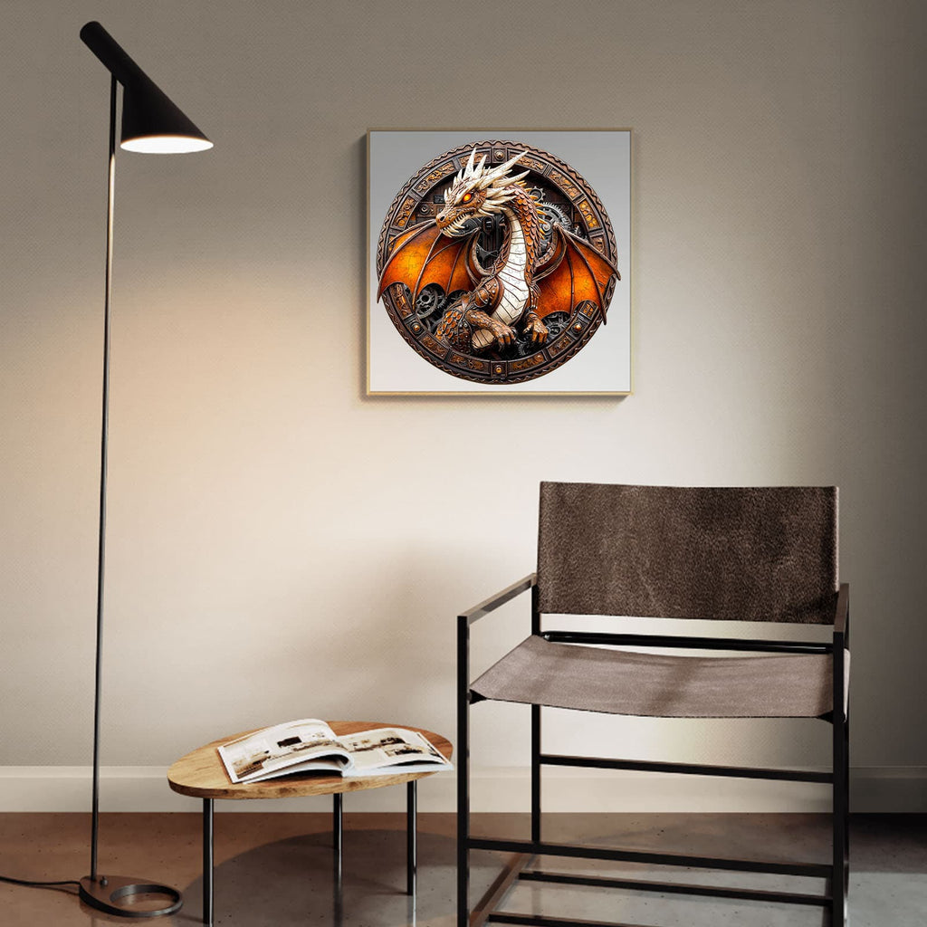 Casse-tête mécanique en bois fantaisiste - Dragon 2