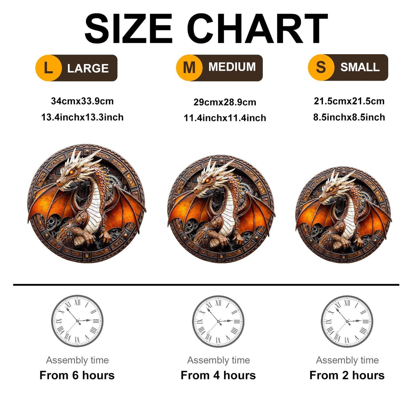 Ausgefallenes Holz-Puzzle – mechanischer Drache 2
