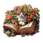 Whimsical Wooden Jigsaw Puzzle- Meow Stories