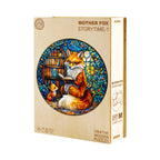 Whimsical Wooden Jigsaw Puzzle-Mother Fox Storytime-1