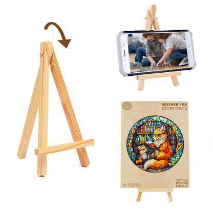 Launiges Holzpuzzle - Mutter Fuchs Märchenstunde - 2