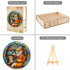 Whimsical Wooden Jigsaw Puzzle-Mother Fox Storytime-2