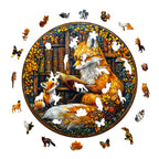 Whimsical Wooden Jigsaw Puzzle-Mother Fox Storytime-3