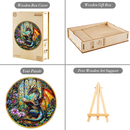 Launisches Holz-Puzzle-Geheimnisvoller Drache