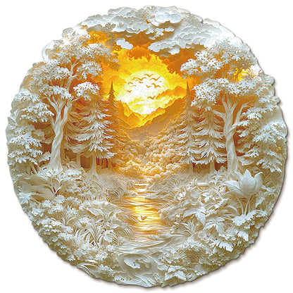 Launisches Holz-Puzzle - Mysteriöser Wald