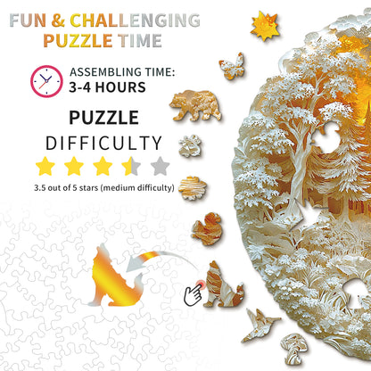 Launisches Holz-Puzzle - Mysteriöser Wald