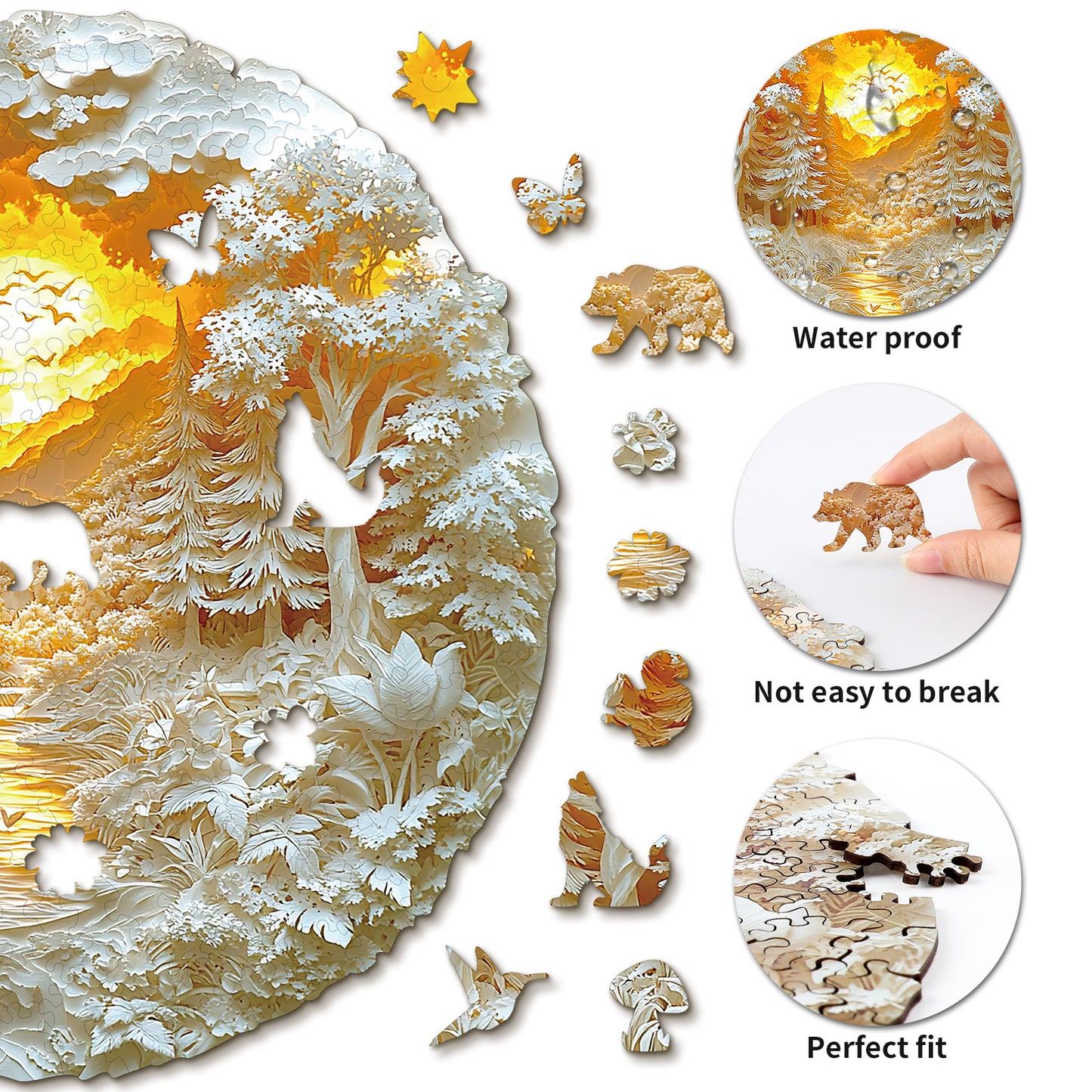 Launisches Holz-Puzzle - Mysteriöser Wald