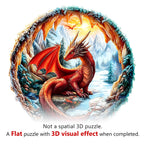 Whimsical Wooden Jigsaw Puzzle - Crimson King - pickApuzzle