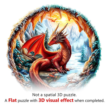 Whimsical Wooden Jigsaw Puzzle - Crimson King - pickApuzzle
