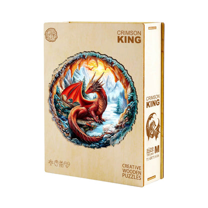Whimsical Wooden Jigsaw Puzzle - Crimson King - pickApuzzle