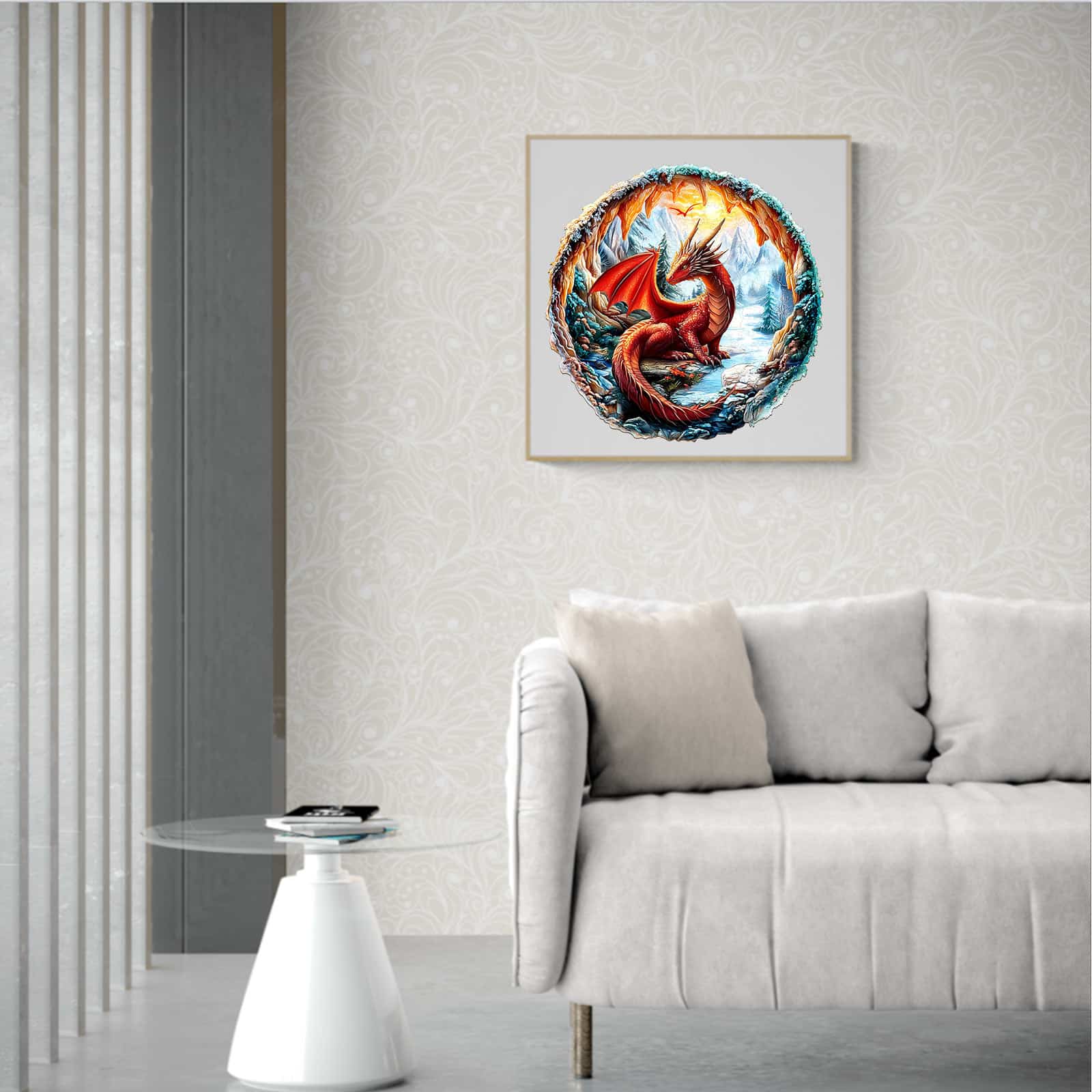 Whimsical Wooden Jigsaw Puzzle - Crimson King - pickApuzzle
