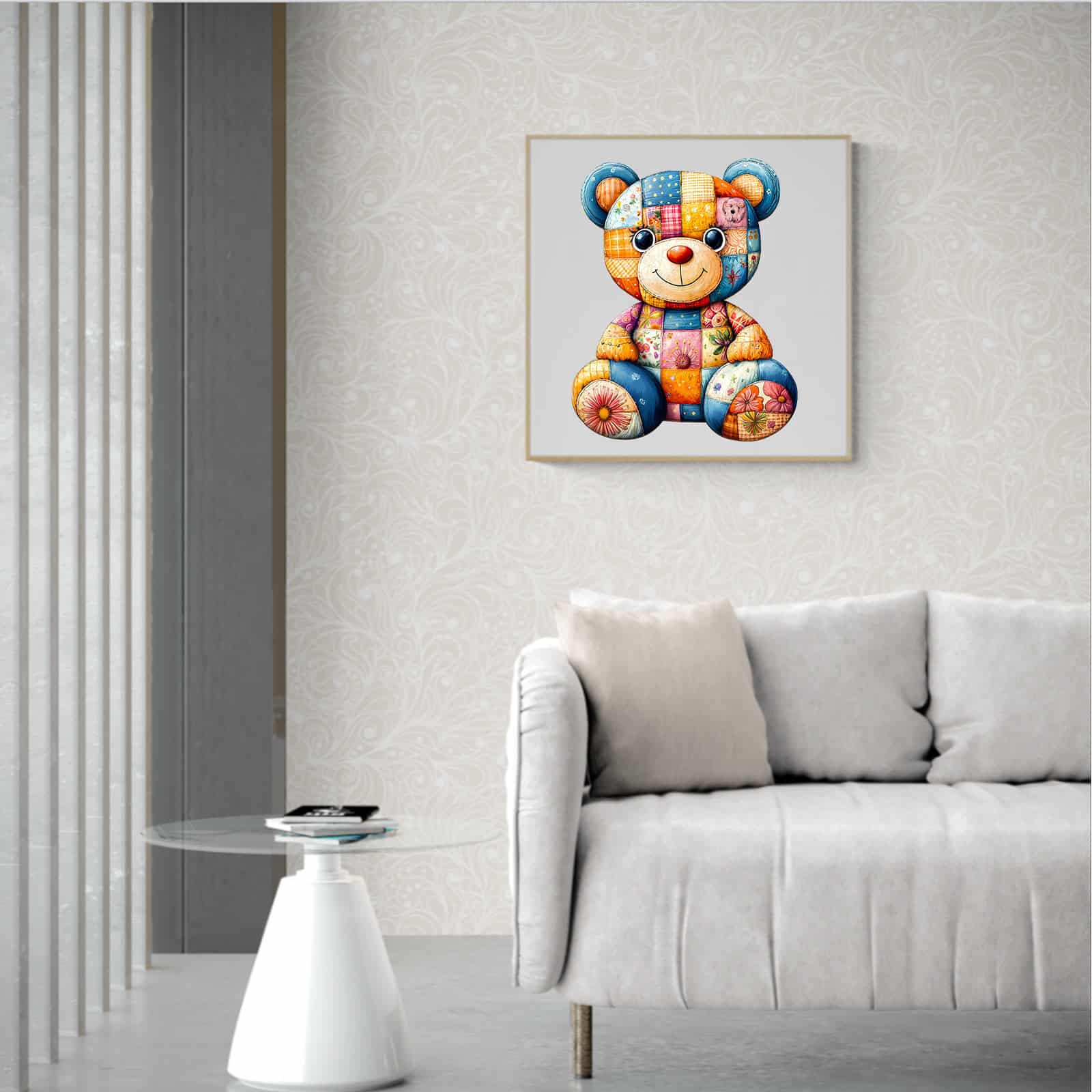 Whimsical Wooden Jigsaw Puzzle - Patchwork Bear - pickApuzzle