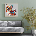 Whimsical Wooden Jigsaw Puzzle - Patchwork Corgi - pickApuzzle