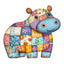 Whimsical Wooden Jigsaw Puzzle - Patchwork Hippo - pickApuzzle
