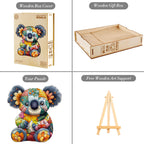 Whimsical Wooden Jigsaw Puzzle - Patchwork Koala - pickApuzzle