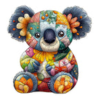 Whimsical Wooden Jigsaw Puzzle - Patchwork Koala - pickApuzzle