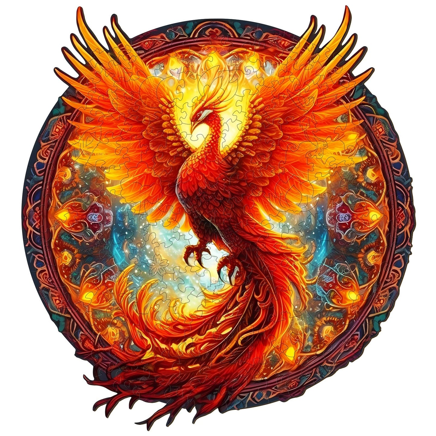 Whimsical Wooden Jigsaw Puzzle-Phoenix