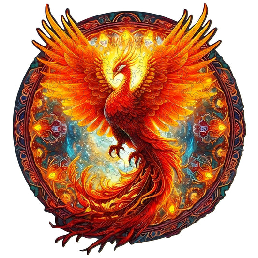Whimsical Wooden Jigsaw Puzzle-Phoenix