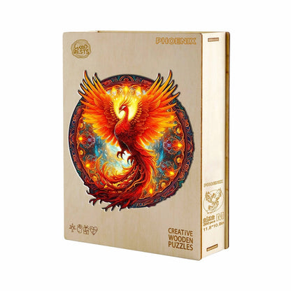 Whimsical Wooden Jigsaw Puzzle-Phoenix